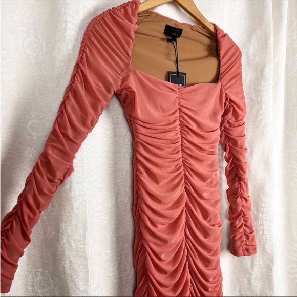 Michael Costello x Revolve Franky mini dress mauve - Picture 5 of 6